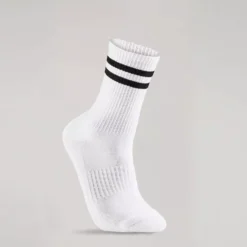 Tennis Socks 3-PACK (38-45) White - Black Stripes