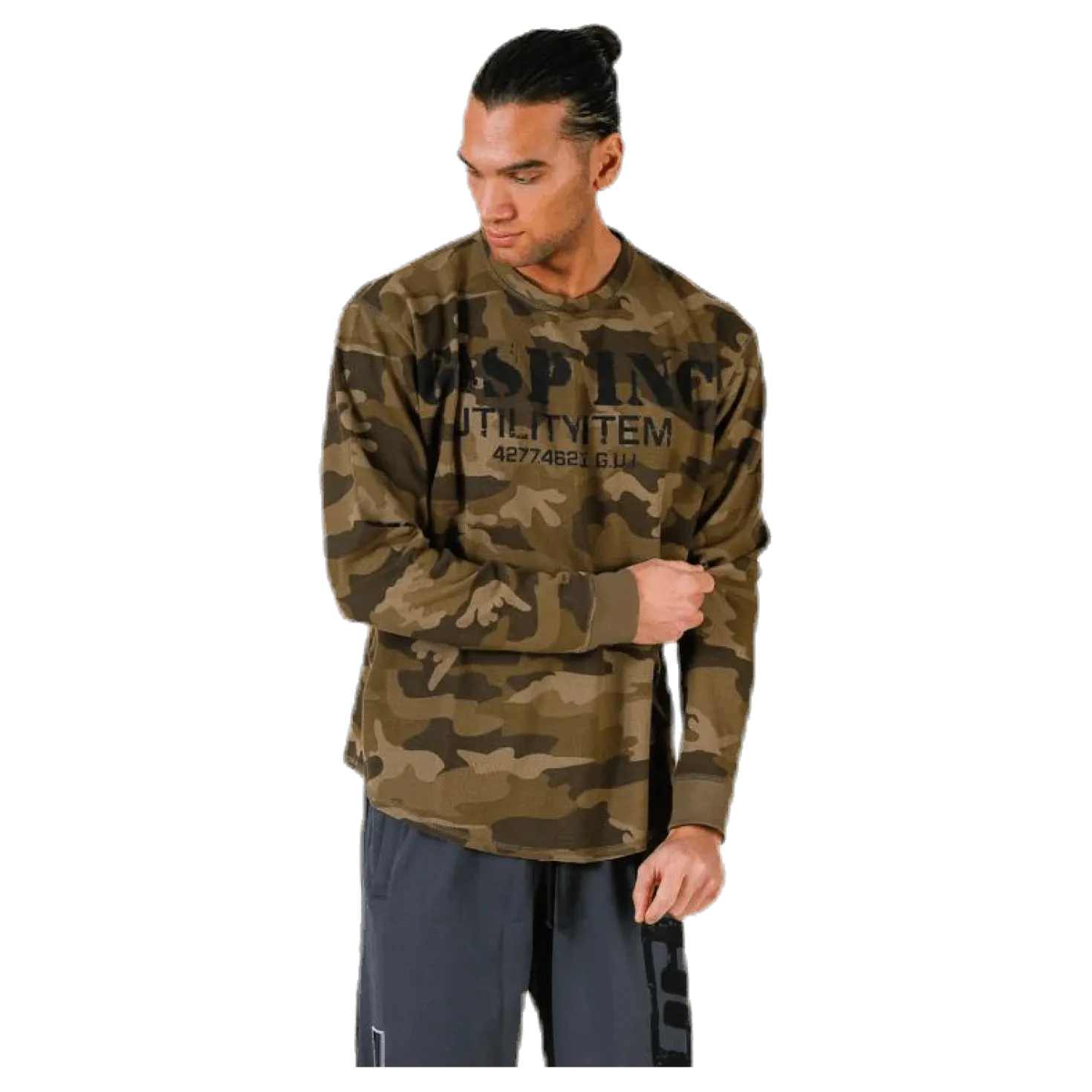 Thermal gym sweater Patterned/Green