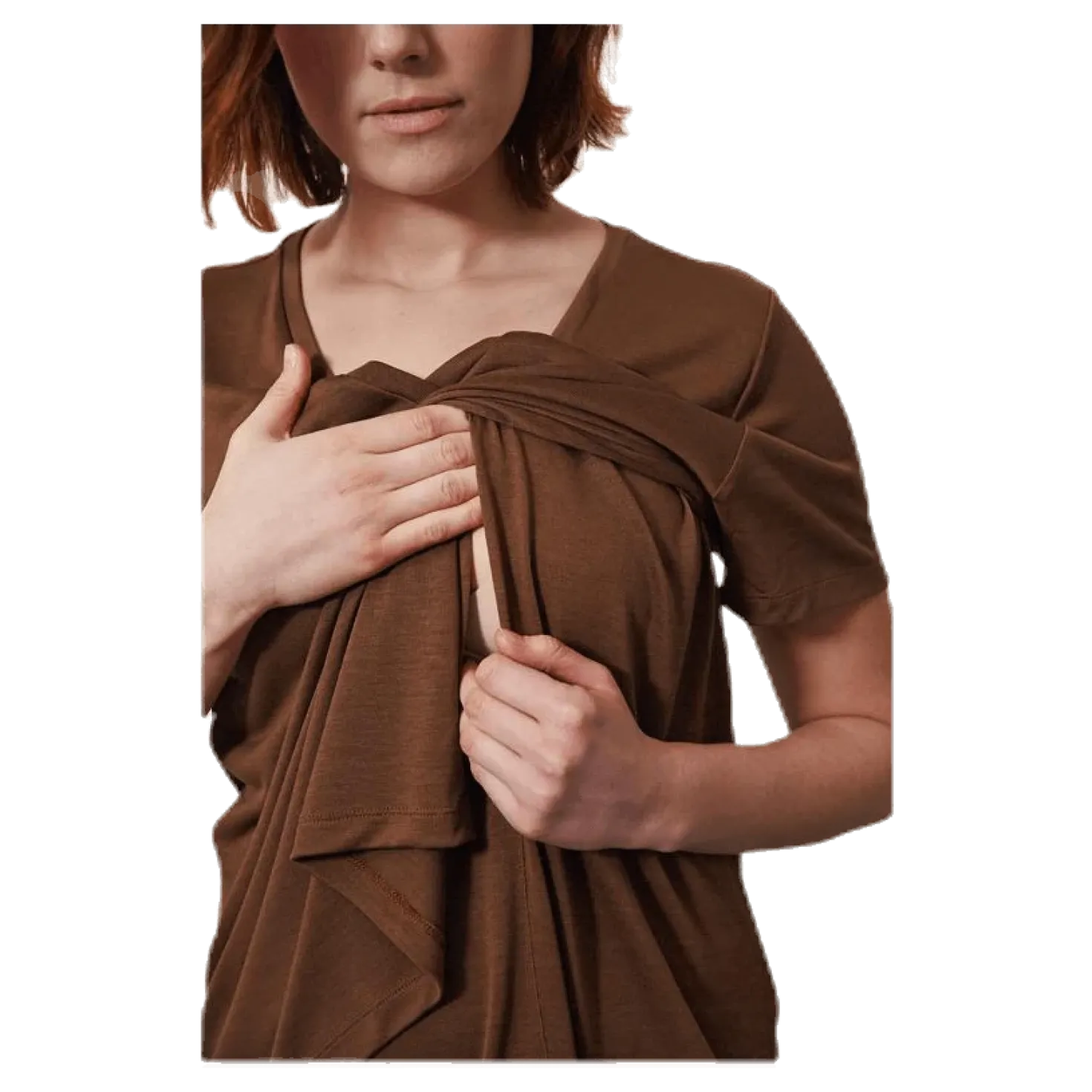 The-Shirt V-neck Brown