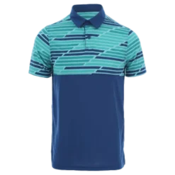 Threadborne Blocked Polo Blue/Patterned