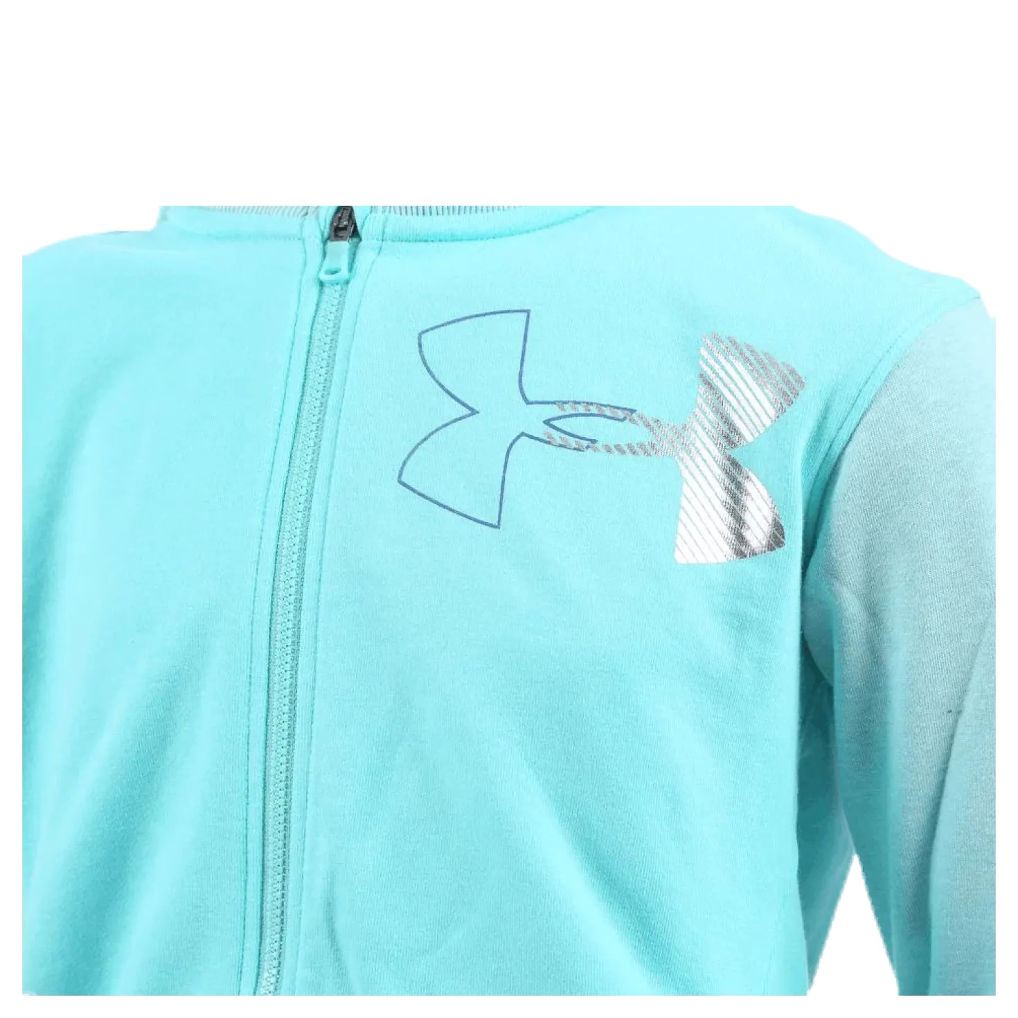 Threadborne Girls Terry Full Zip Blue/White