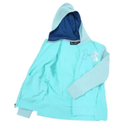 Threadborne Girls Terry Full Zip Blue/White