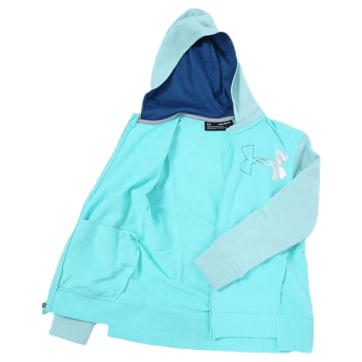 Threadborne Girls Terry Full Zip Blue/White