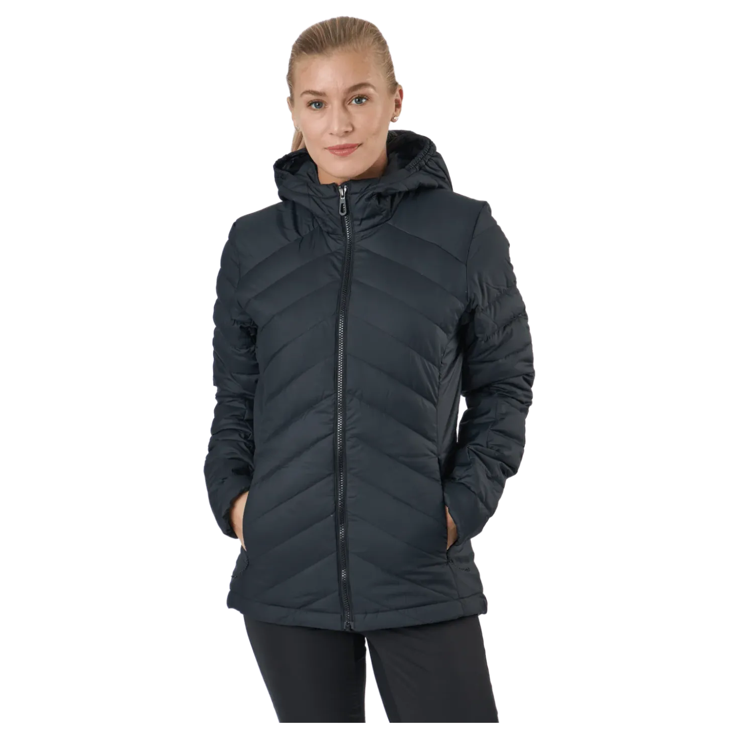 Transition Down Hoodie W Black