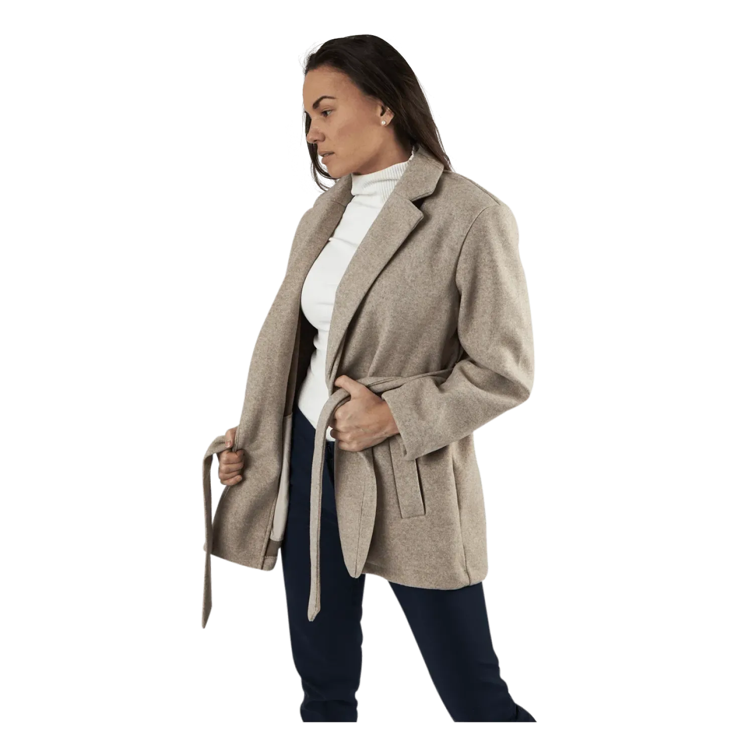 Trillion Belt Coatigan Pnt Beige