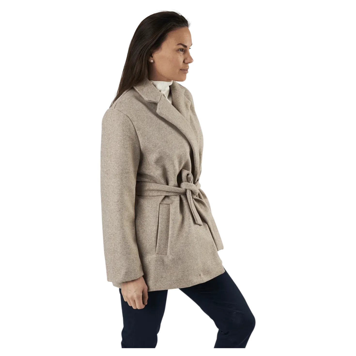 Trillion Belt Coatigan Pnt Beige