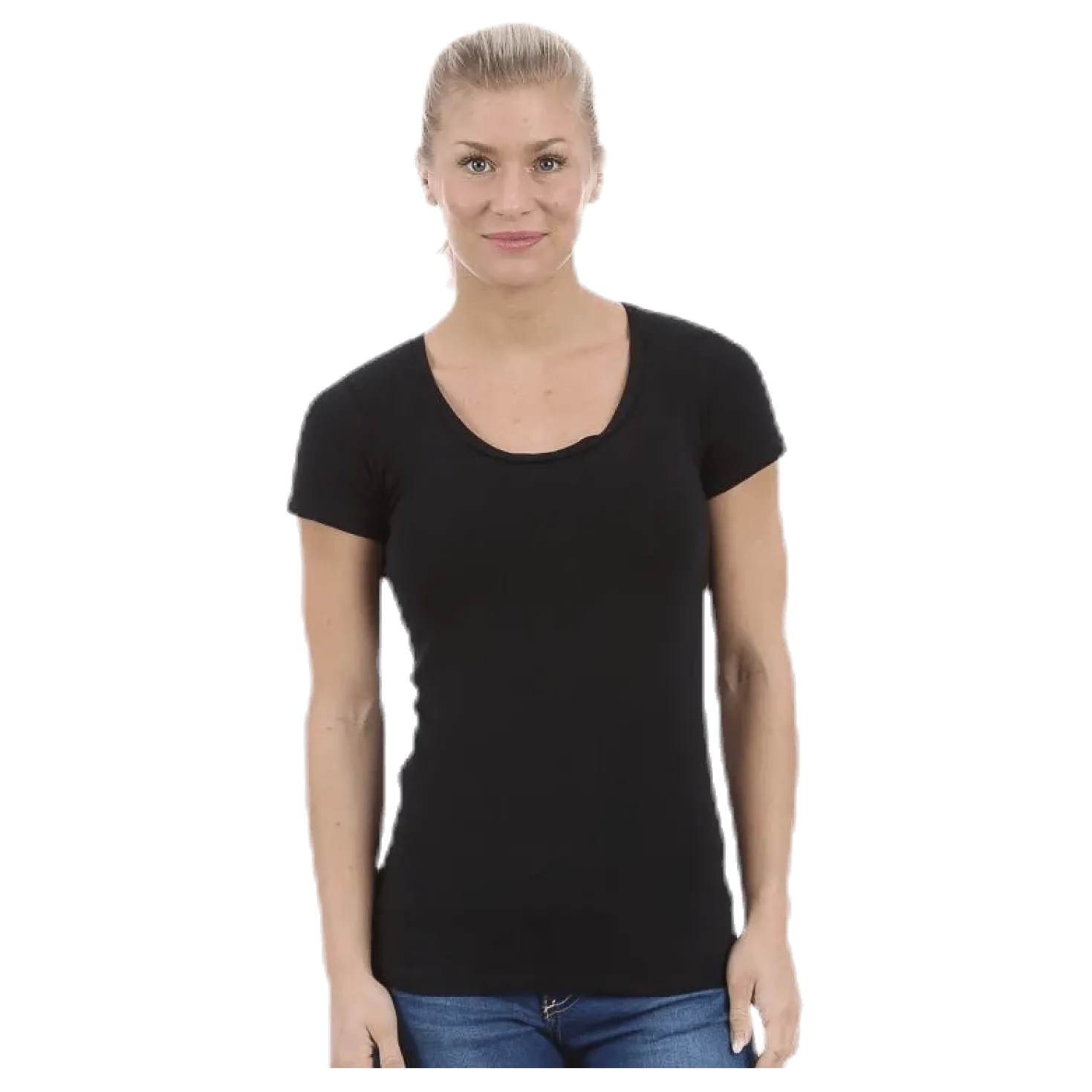 T-shirt cotton stretch Black