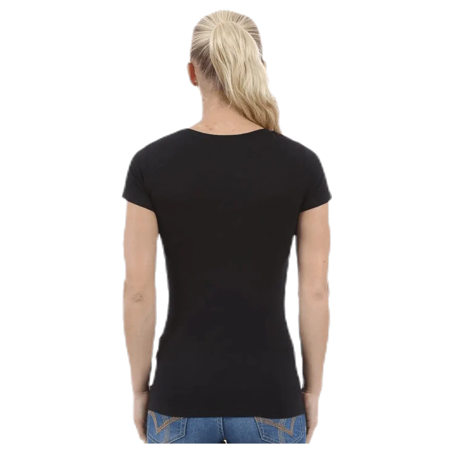 T-shirt cotton stretch Black
