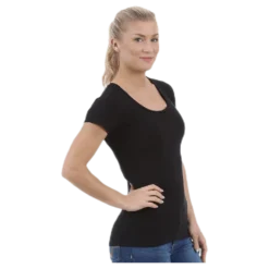 T-shirt cotton stretch Black