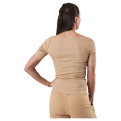 T-shirt Ribbed Beige