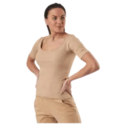 T-shirt Ribbed Beige