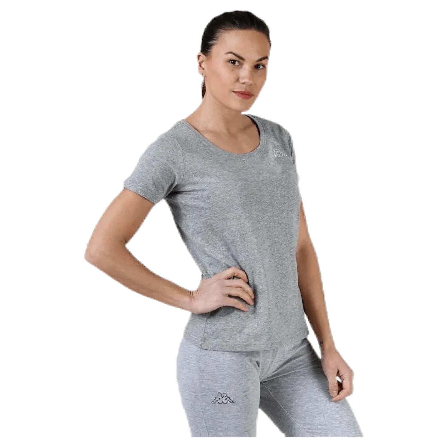 T-Shirt S/S, Logo Momba Grey