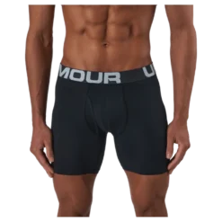 Ua Charged Cotton 6in 3 Pack Black