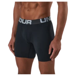 Ua Charged Cotton 6in 3 Pack Black