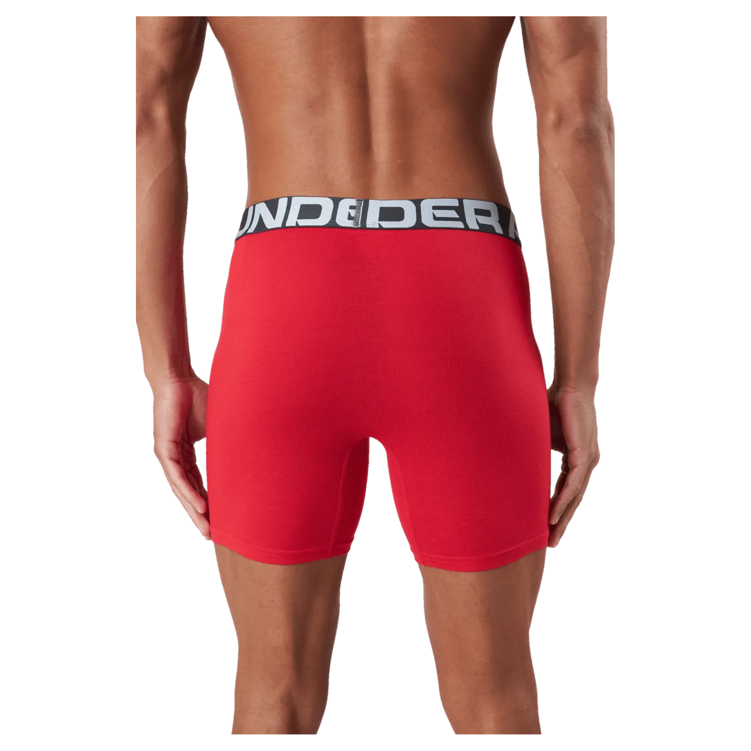 Ua Charged Cotton 6in 3 Pack Red