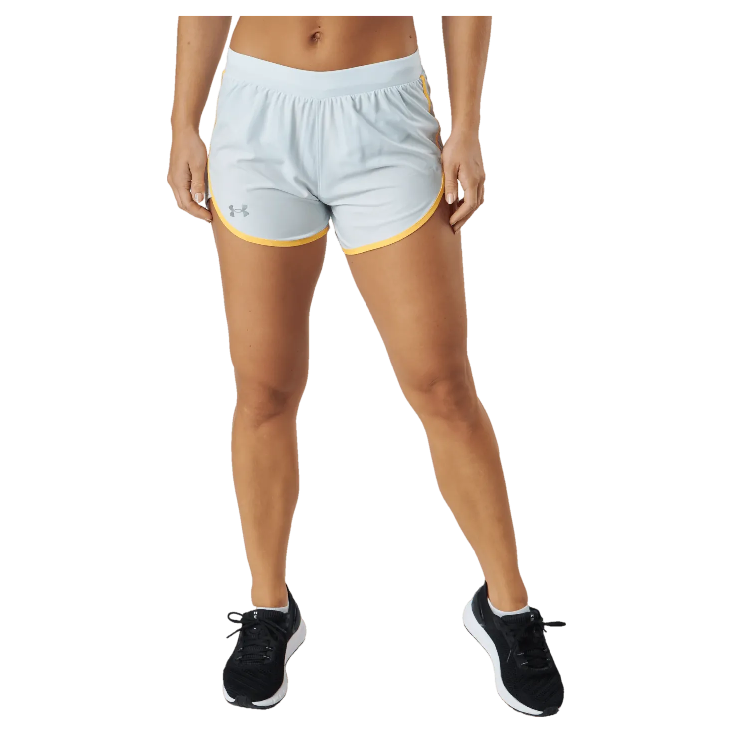 Ua Fly By Elite 3'' Short Ghost Gray Light Heather