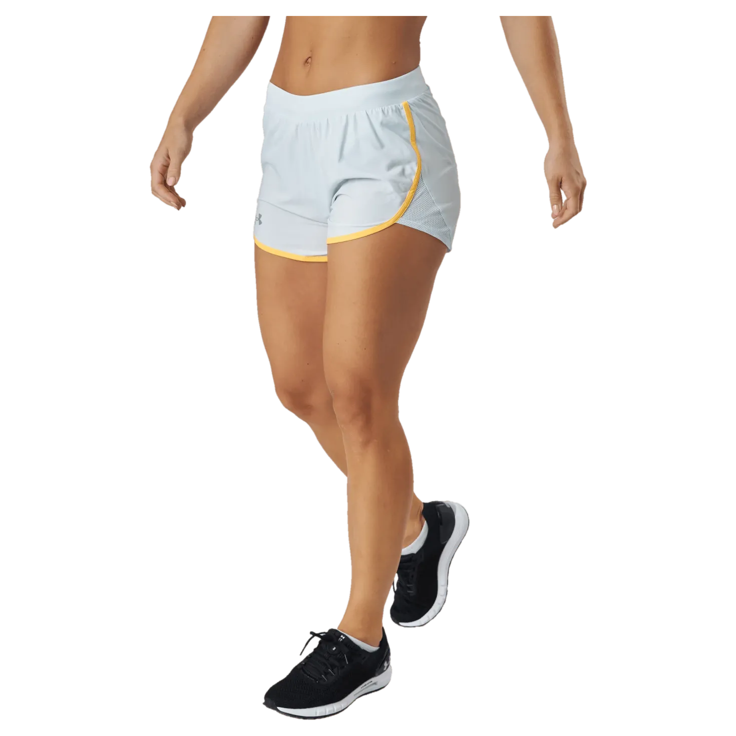 Ua Fly By Elite 3'' Short Ghost Gray Light Heather