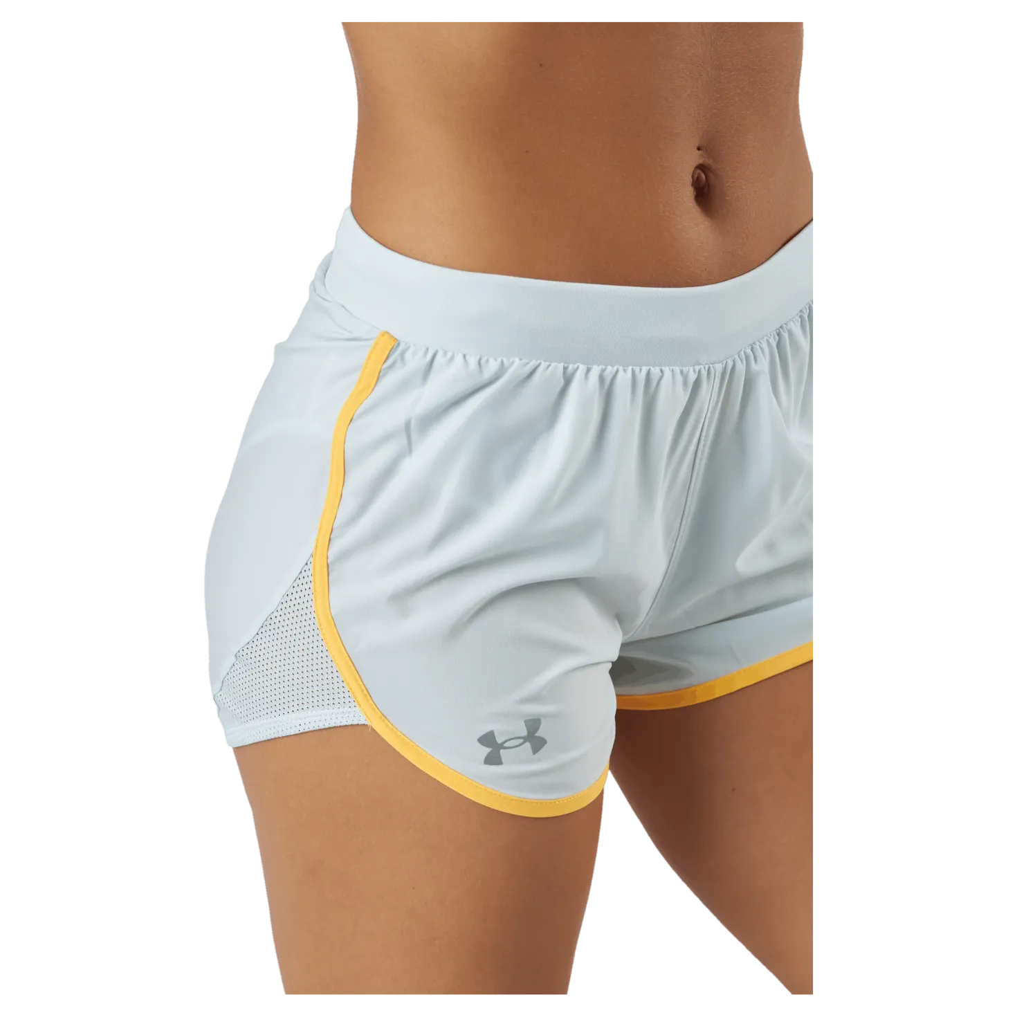 Ua Fly By Elite 3'' Short Ghost Gray Light Heather