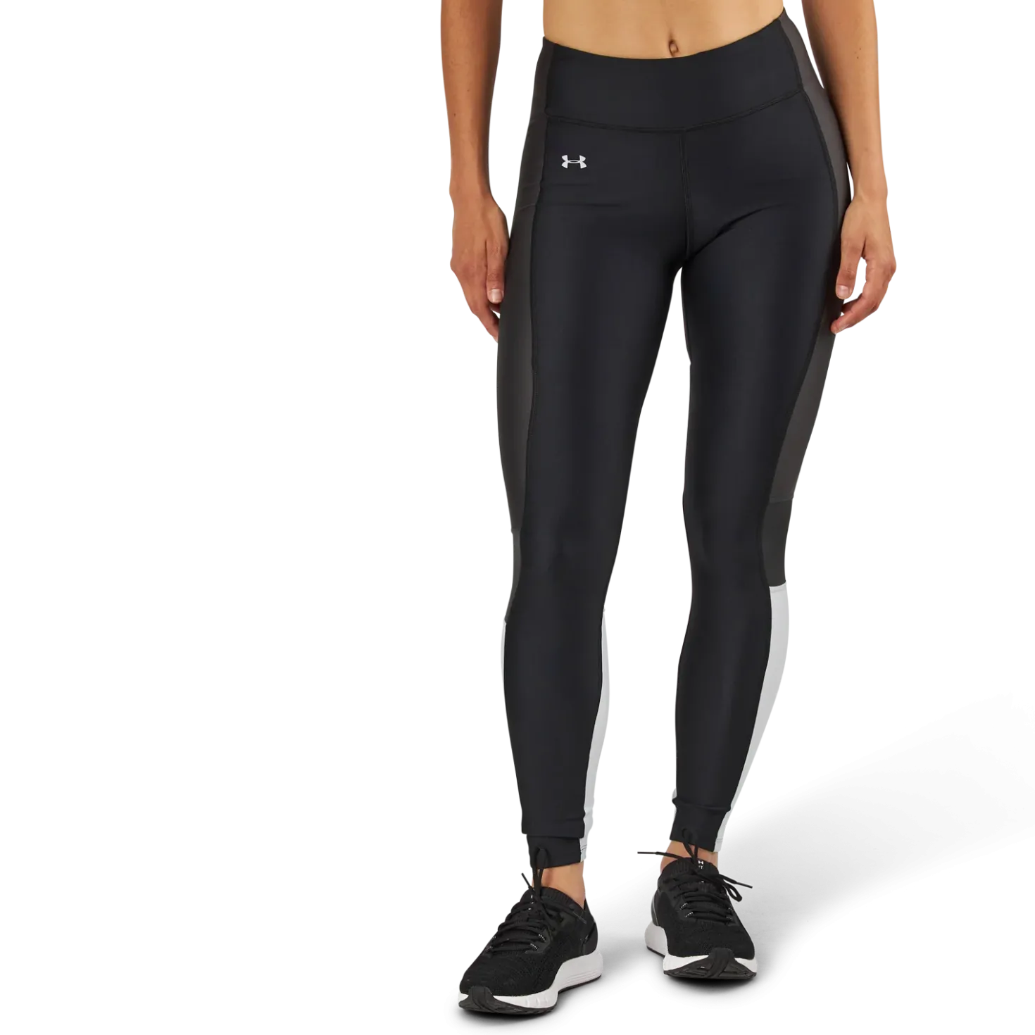 UA HG Armour Perforation Inset Leggings Black