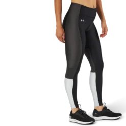UA HG Armour Perforation Inset Leggings Black