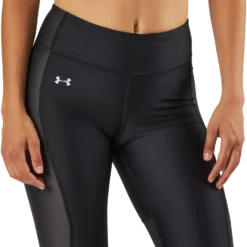 UA HG Armour Perforation Inset Leggings Black