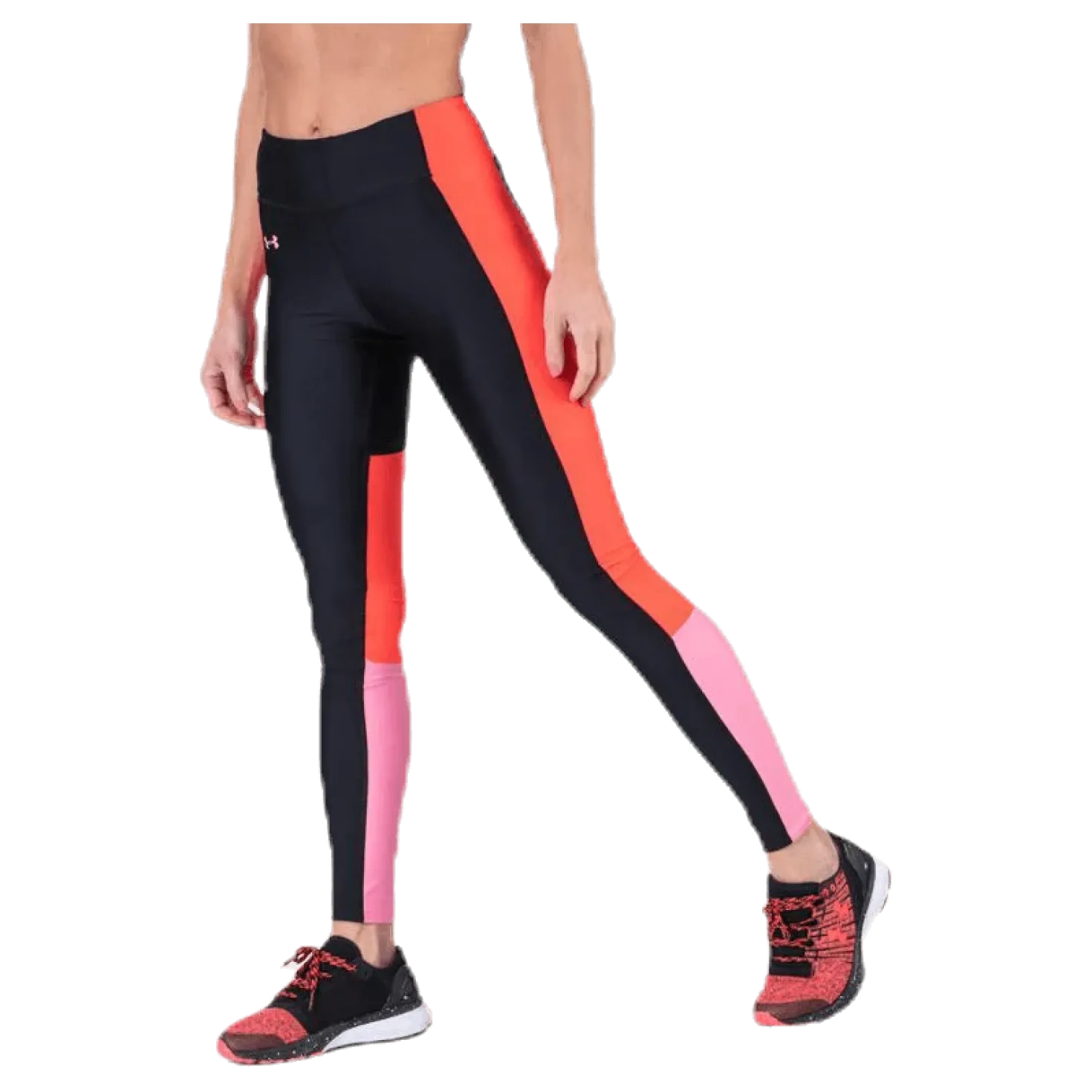 UA HG Armour Perforation Inset Leggings Black