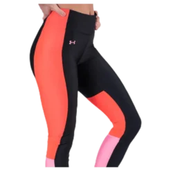 UA HG Armour Perforation Inset Leggings Black