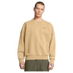 Ua Icon Hwt Flc Wash Os Crew Camel