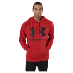 Ua Rival Fleece Big Logo Hd Radiant Red