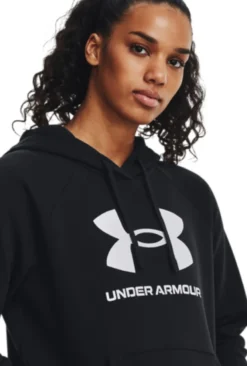 Ua Rival Fleece Big Logo Hdy Black