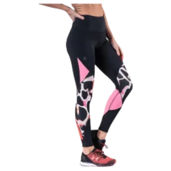 UA Rush Print Color Block Leggings Black