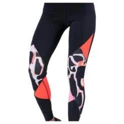 UA Rush Print Color Block Leggings Black
