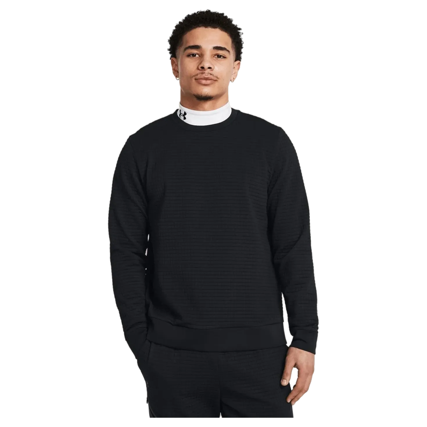Ua Unstoppable Flc Txtr Crew Black
