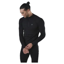 Ubbe Long Sleeve with Zip 100% Merino Wool Black