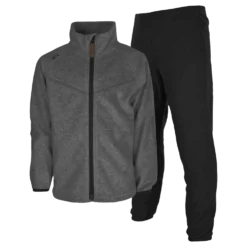 Umeå Fleece Set Greymelange/black