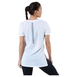 URBAN V Neck Hi Low Tee White