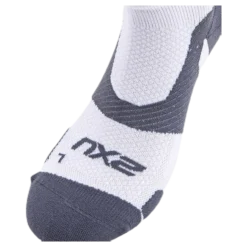 Vectr LightCush 1/4 Crew Sock White/Grey