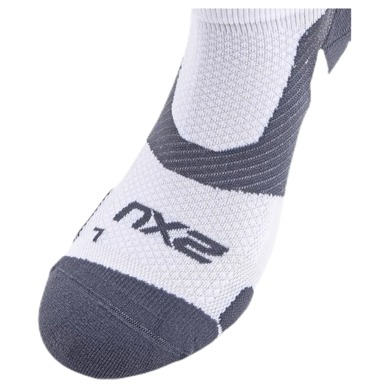 Vectr LightCushion NoShow Sock White/Grey