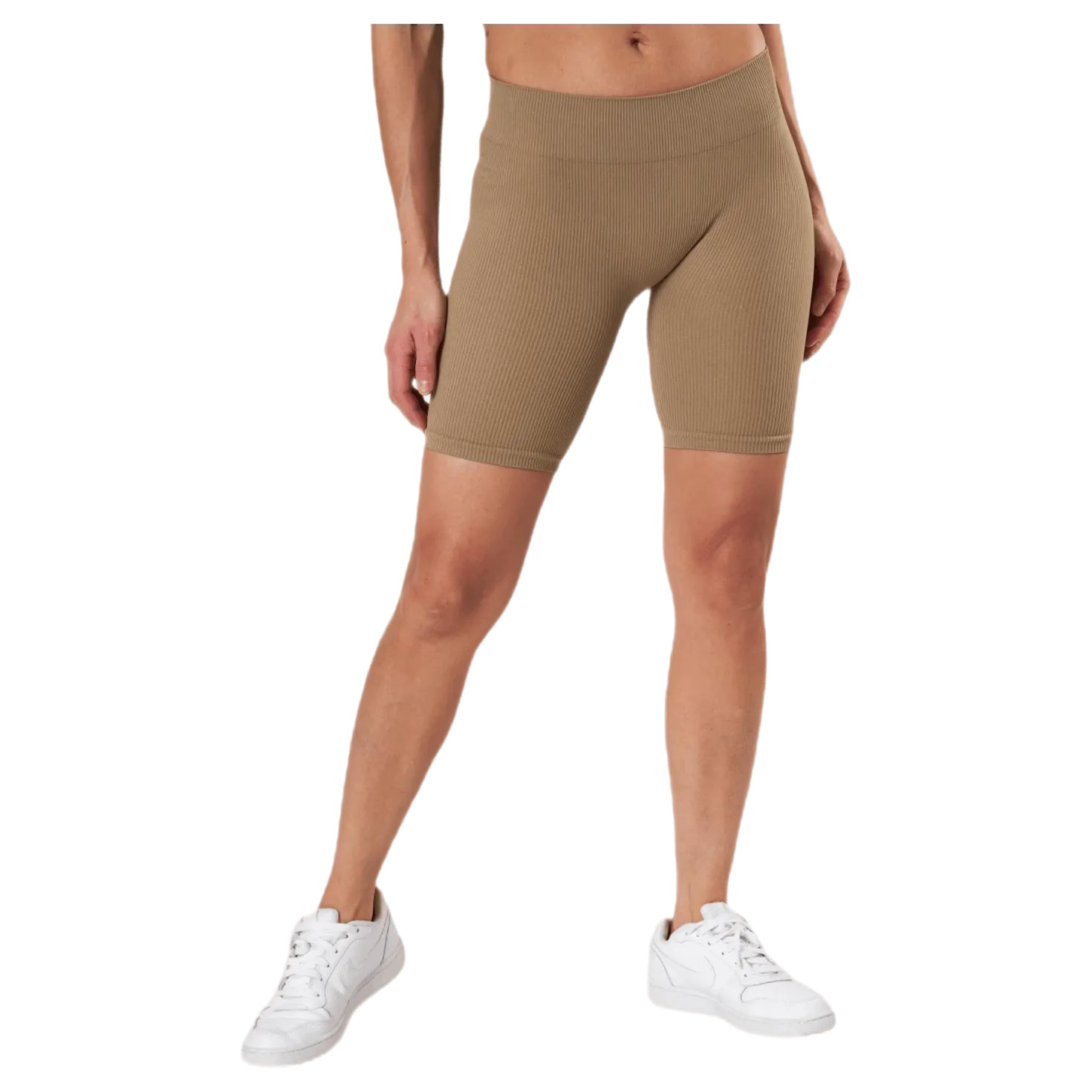 Vicky Rib Seamless Shorts Beige
