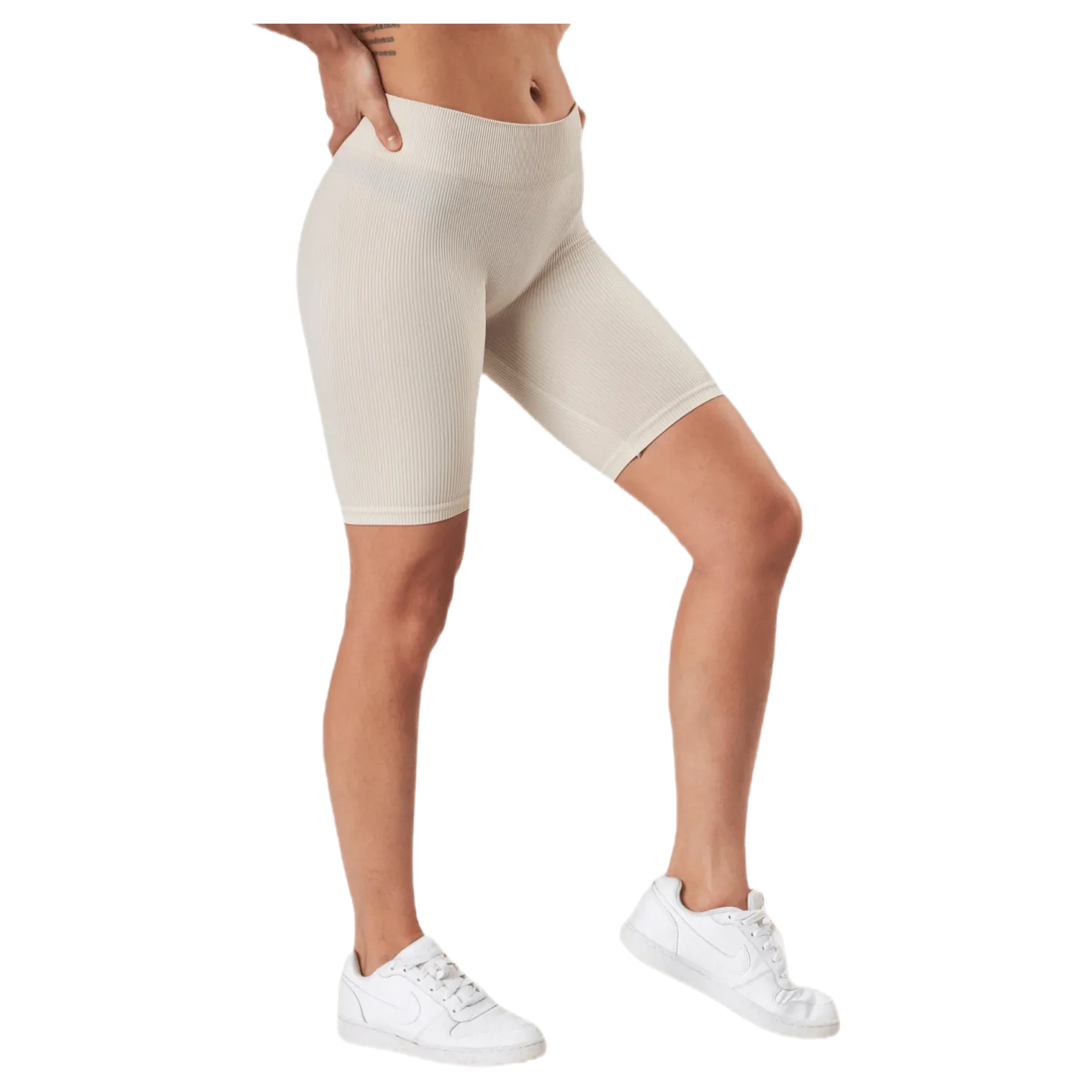 Vicky Rib Seamless Shorts Grey