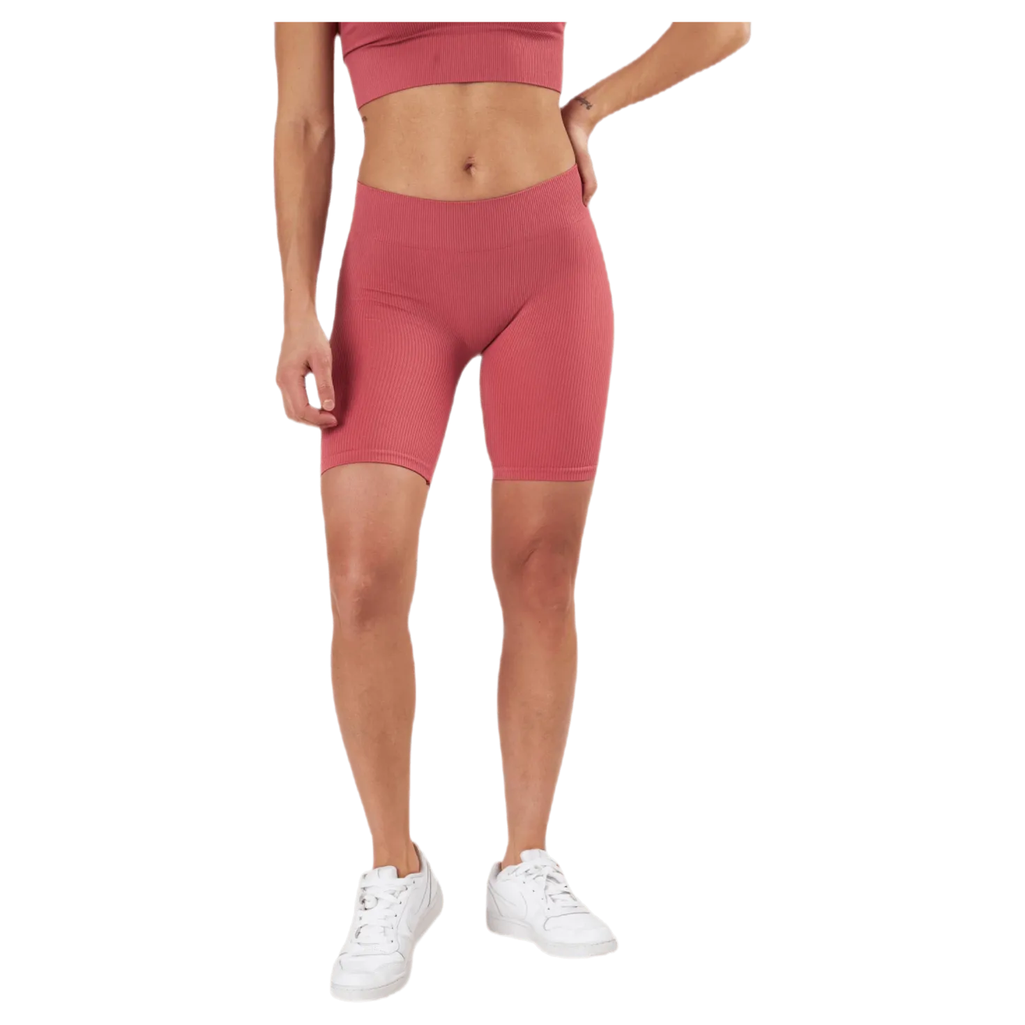 Vicky Rib Seamless Shorts Red