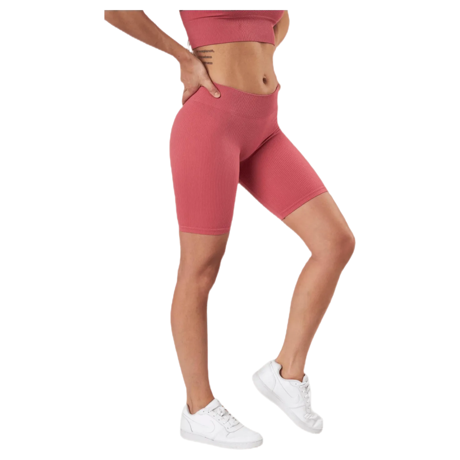 Vicky Rib Seamless Shorts Red