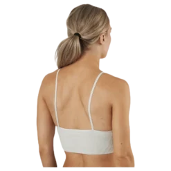 Vicky Rib Seamless V-neck Top Grey