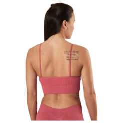 Vicky Rib Seamless V-neck Top Pink
