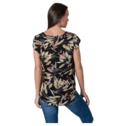Vic Ss Aop Top Wvn Black