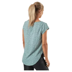 Vic Ss Aop Top Wvn Green