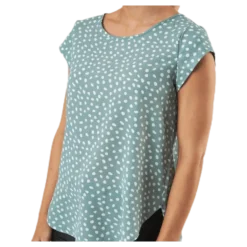 Vic Ss Aop Top Wvn Green