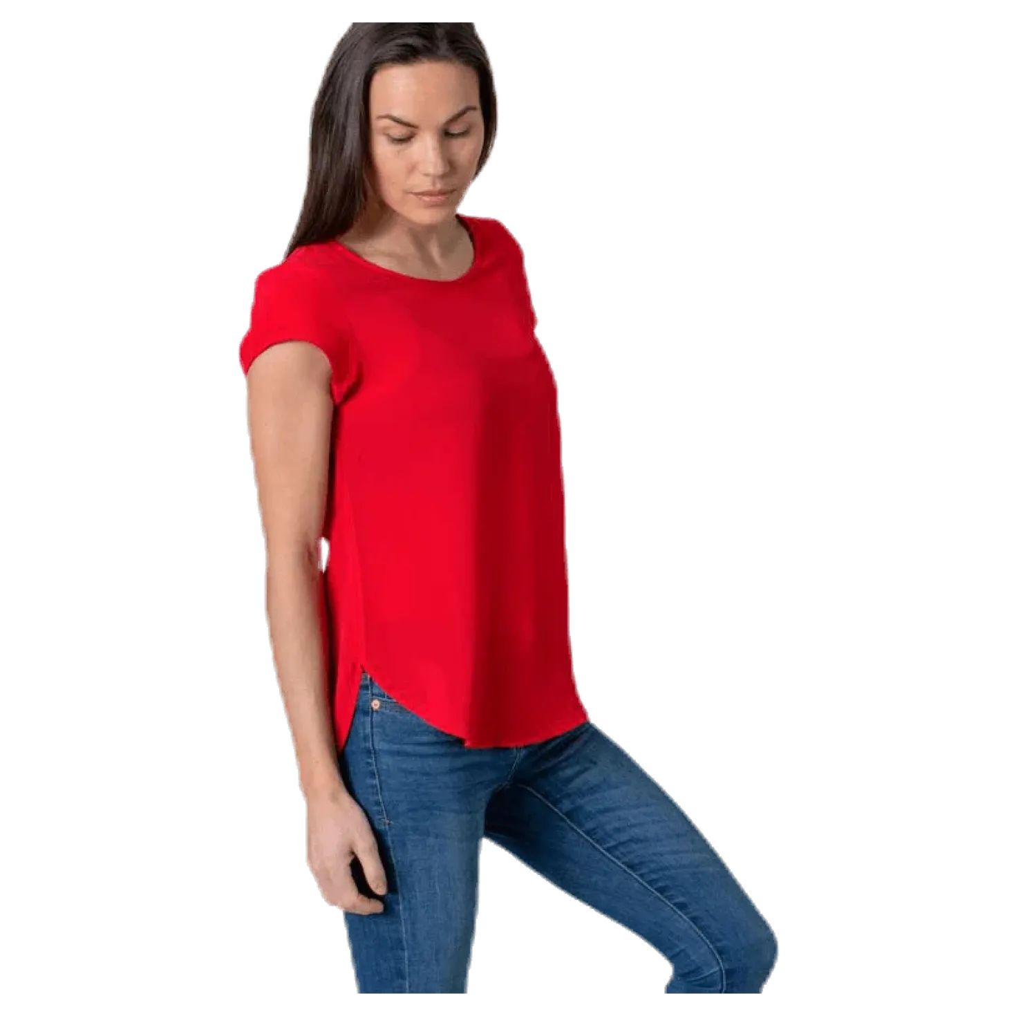 Vic S/S Solid Top Red