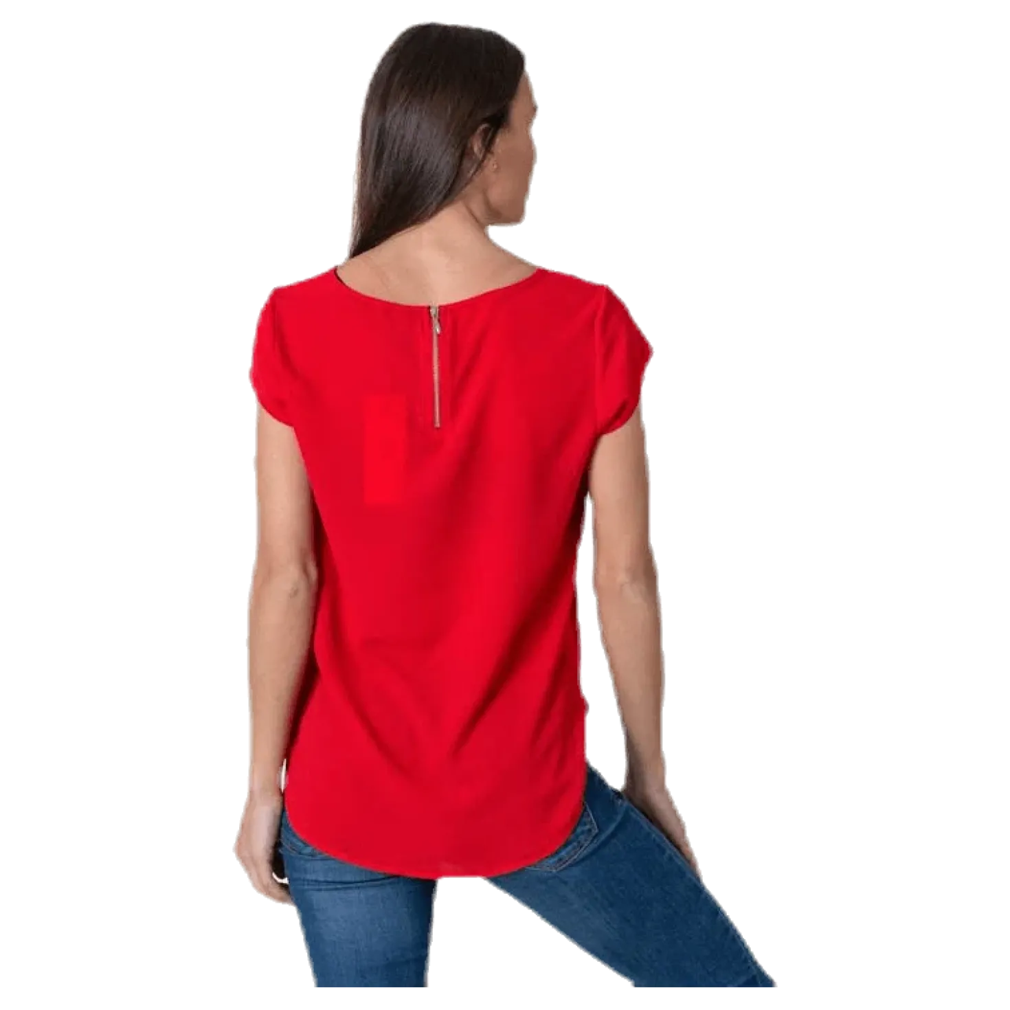 Vic S/S Solid Top Red