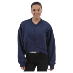 Violet Zip Sweat Blue